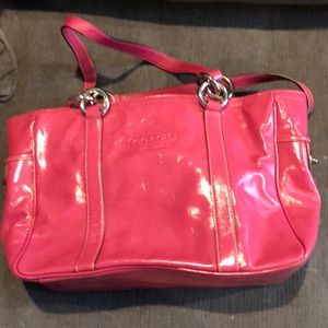 Genuine patent leather Coach bag